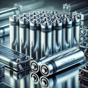 sleek-lithium-ion-batteries-in-cylindrical-and-rectangular-shapes-on-a-reflective-surface