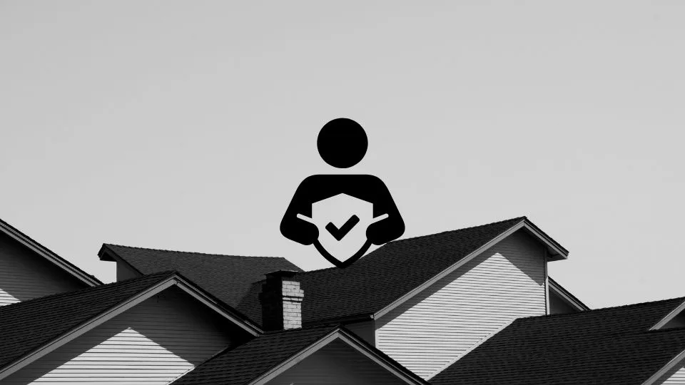 roof-protection-icon-above-black-and-white-house-roof-tops