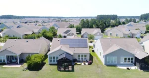 suburban-houses-with-solar-panels-on-roof